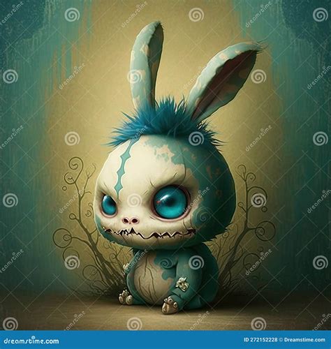 Whimsical Nightmare Bunny Scary Cute Easter Halloween Characters