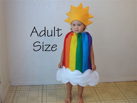 Adult Rainbow Costume Sunshine Clouds Halloween Costume Teen Etsy