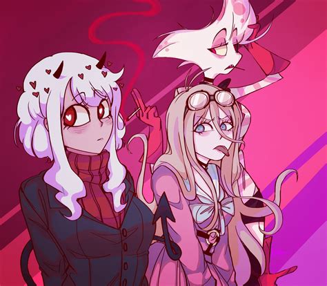 Iruma Miu Danganronpa Vn Angel Dust Hazbin Hotel Foreign