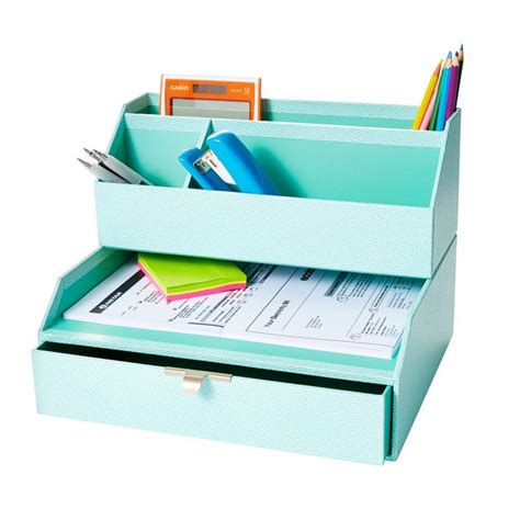 Martha Stewart Drawer With Inbox Blue Officeworks Document Box