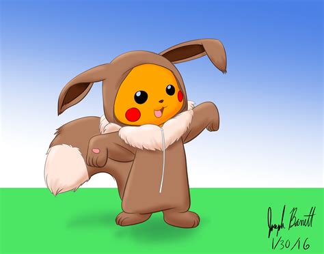 Pikachu As Eevee by Avionscreator on DeviantArt