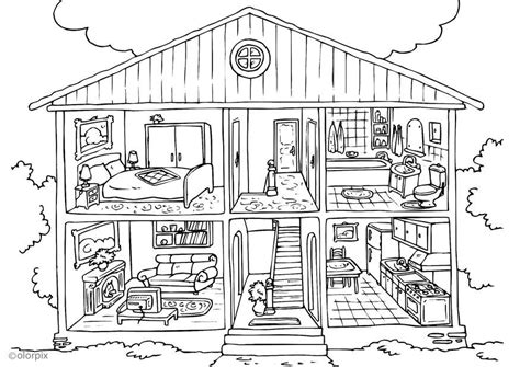 Take notes from these styling, examples, and shopping tips. Coloring Page house - interior - free printable coloring pages - Img 25995