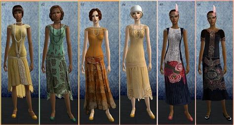 Mod The Sims Flapper Dresses Sims 4 Decades Challenge Ultimate
