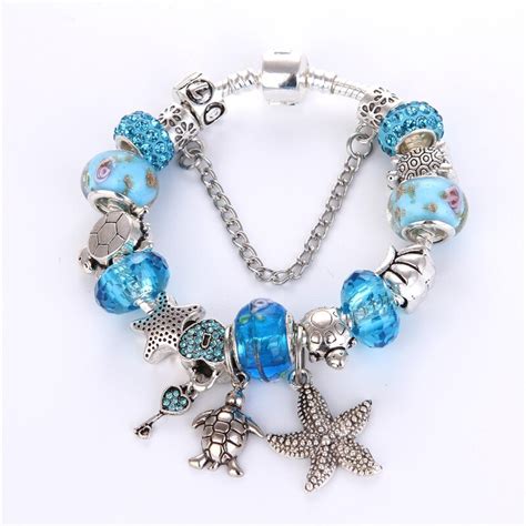 High Quality Blue Crystal Ocean Series Noble Pretty Charm Bracelet