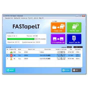 LTFS Data Copy Software | UNITEX FASTapeLT｜UNITEX