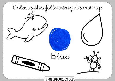 Learning Colors Worksheet Blue Profe Recursos