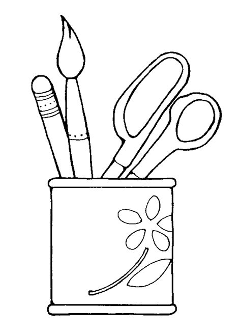 Drawing Of A Pencil Holder Clip Art Library