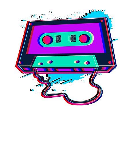 80s Music Cassette Tape 3d Neon 80s Songs T Shirt Posters By Drlayson Redbubble