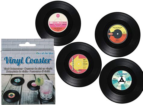 4 Posavasos Forma De Vinilo Vinyl Coaster Va De Vinilo Shop
