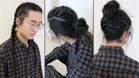 How to make a mini braided headband | don't have a headband lying around? Braid Styles | Men Long Hairstyles - YouTube