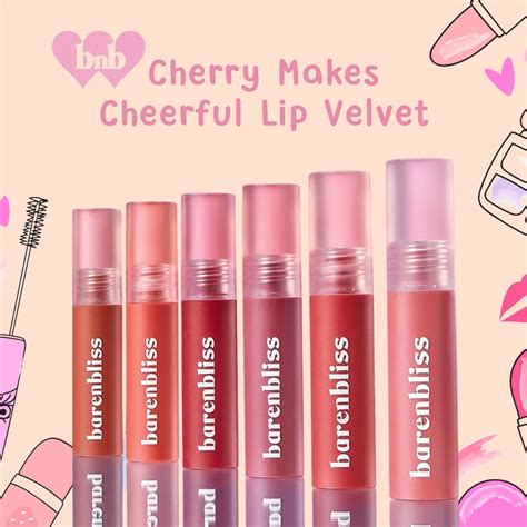 Jual Barenbliss Lip Velvet Lip Bnb Cherry Makes Cheerful Blushed Moment