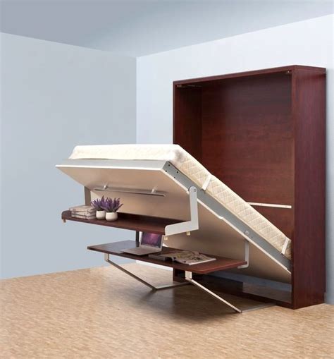 Diy murphy bed + desk (aka hidden bed): Source Space saving wooden murphy bed verticle hidden wall ...