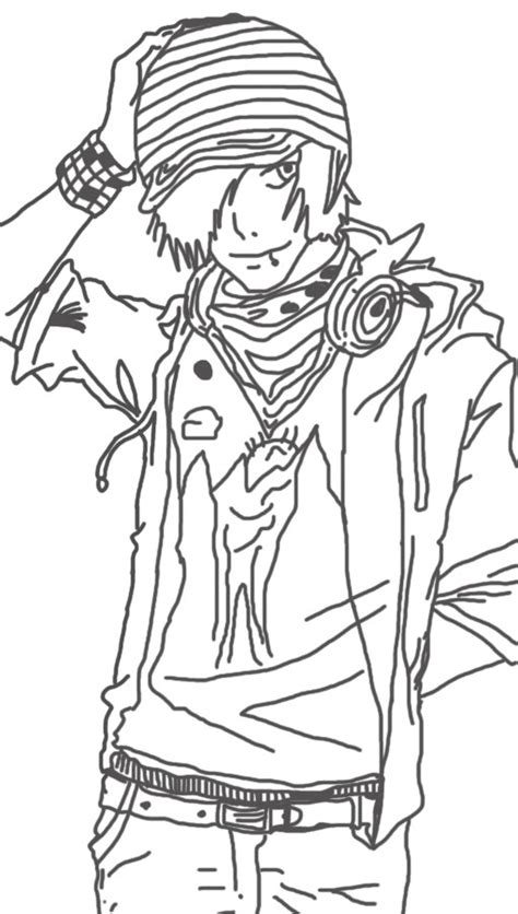 Coloring Pages Of Anime Boys At Free