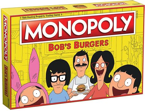 Monopoly Bobs Burgers Board Game Themed Bob Burgers Tv Show Monopoly