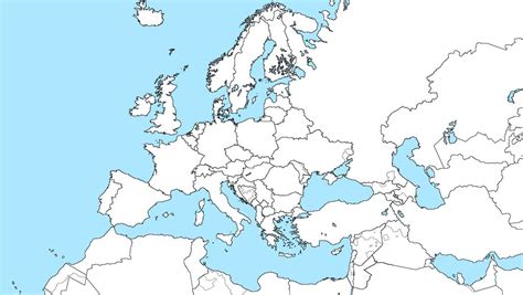 Free Labeled Europe Map With Countries And Capital Blank World Map