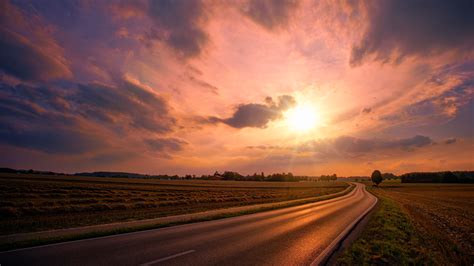 Asphalt Road During Sunset · Free Stock Photo