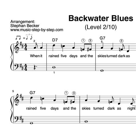Hallo kann mir jemand helfen? "Backwater Blues" für Klavier (Level 2/10) | inkl ...