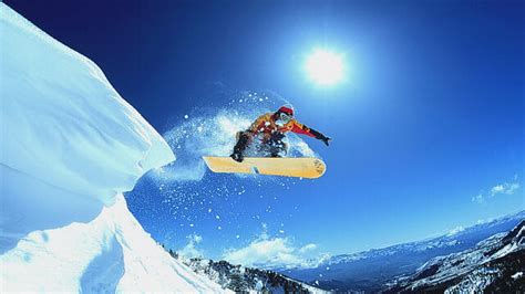 Snowboarding Jumps Beautiful Winter Sports Wallpaper Download 5120x2880