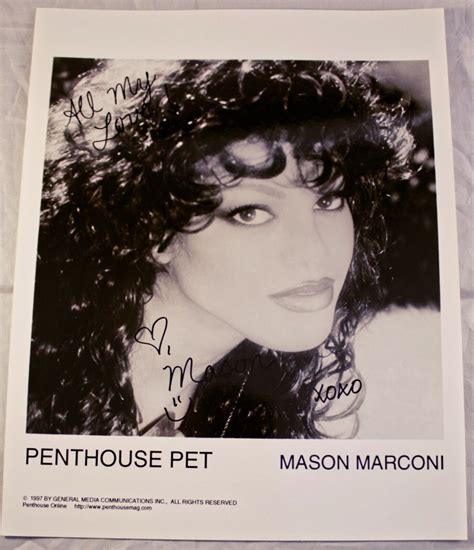 MASON MARCONI Penthouse Cover Pet Promo B W X Signed Autograph Photo EBay