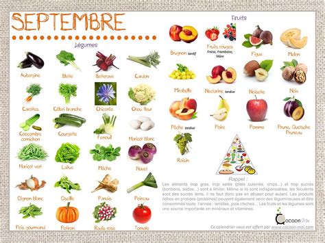 Fruits Et Légumes Du Mois De Septembre Recettes De Cuisine Allégées