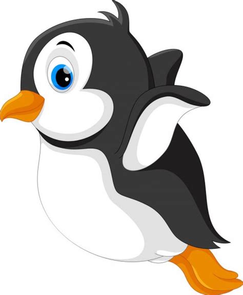 Cute Baby Penguin Cartoon Waving — Stock Vector © Irwanjos2 172230586