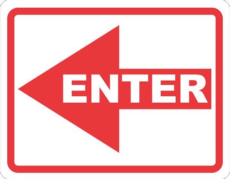 Enter Sign Signs By Salagraphics