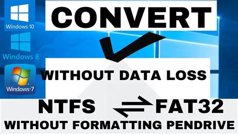 Convert NTFS To FAT32 Without Data Loss Without Formatting