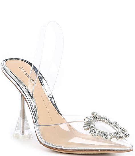 Gianni Bini Vivyee Clear Rhinestone Pointed Toe Pumps Dillards Clear Heels Outfit Pointed