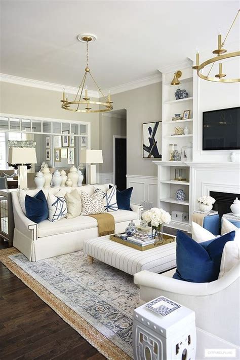 Blue And Gold Sitting Room Ideas Massive E Journal Photography
