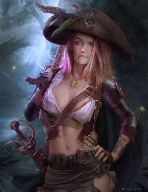 Kirill Repin Girl Pirates Pirate Woman Pirate Art