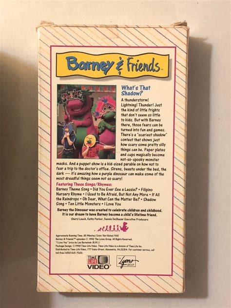 Barney And Friends Whats That Shadow Vhs Grelly Usa