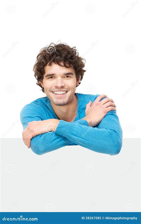 Casual Guy With Arms Crossed Over Copy Space Area Stock Image Image