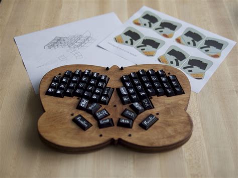 The Wooden Keyboardio Prototype Diy Mechanical Keyboard Key Cap Ergo