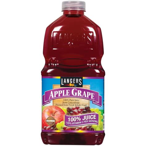 Langers 100 Juice Apple Grape With Vitamin C 64 Fl Oz 1 Count