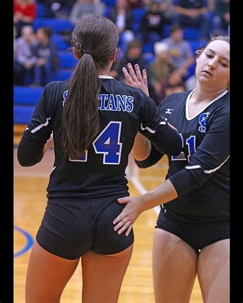 Oh My Thick Volleyball Girl On The Right Gives Her Teammate A Nice Pat