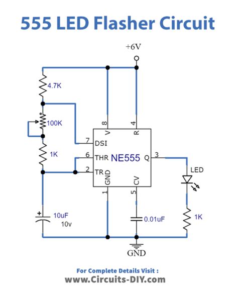 555 Led Flasher Circuit Diagram