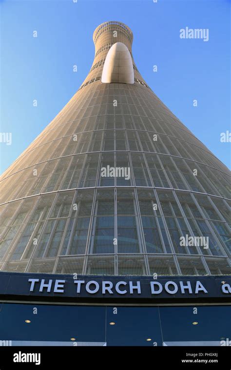 Aspire Tower In Doha Qatar Stock Photo Alamy