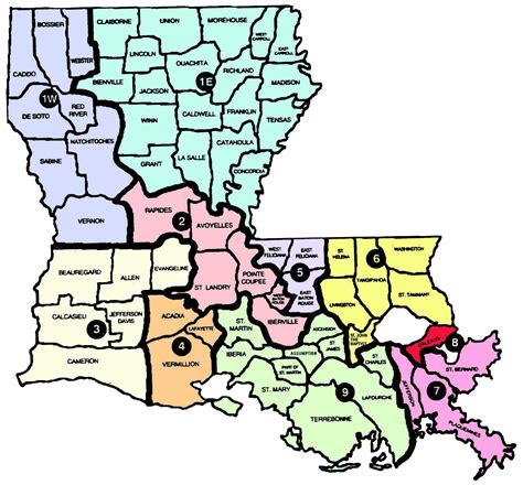Louisiana Map With Cities And Parishes Literacy Basics