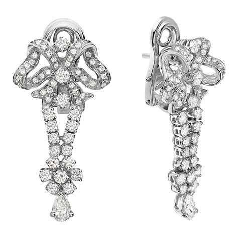 Diamond Drop Chandelier Earrings Dangle Style Carat In Karat