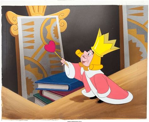 Alice In Wonderland King Of Hearts Production Cel And Background Setup