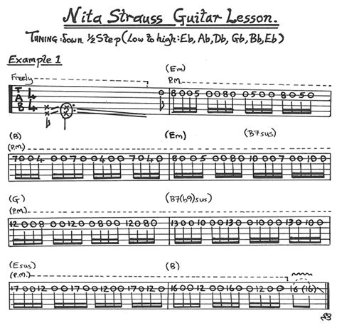 Nita Strauss Guitar Lesson Plus Tab