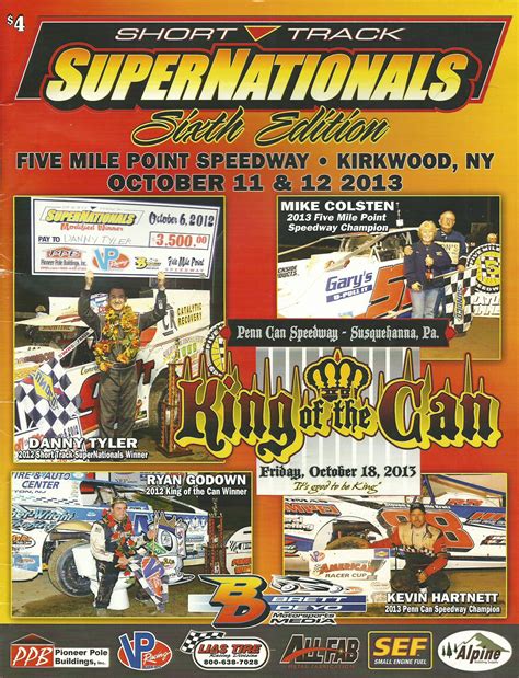 Five Mile Point Speedway The Motor Racing Programme Covers Project