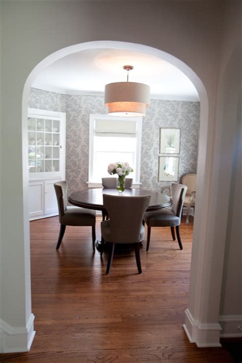Wallpapered Dining Room Contemporary Dining Room By Two Inspire