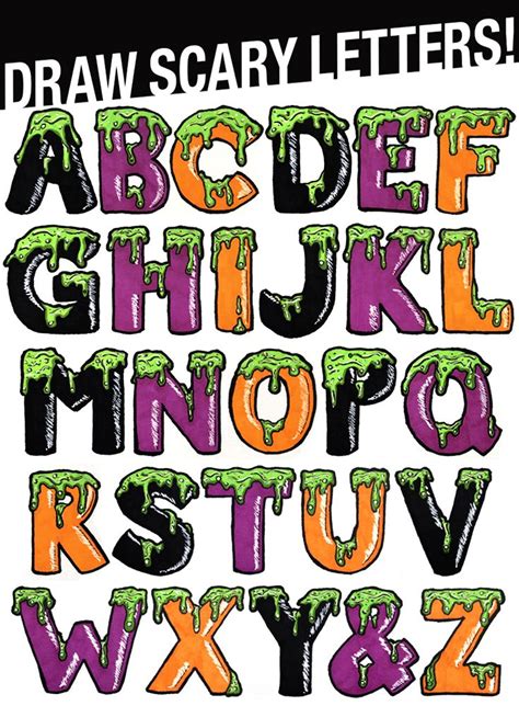 How To Draw Spooky Letters Np