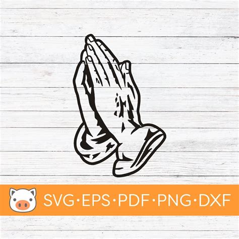 Praying Hands Svg Digital Download File Religious Svg Vector Cut File