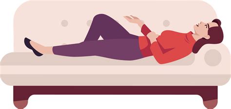 Woman Sleeping On Sofa Design Assets Iconscout