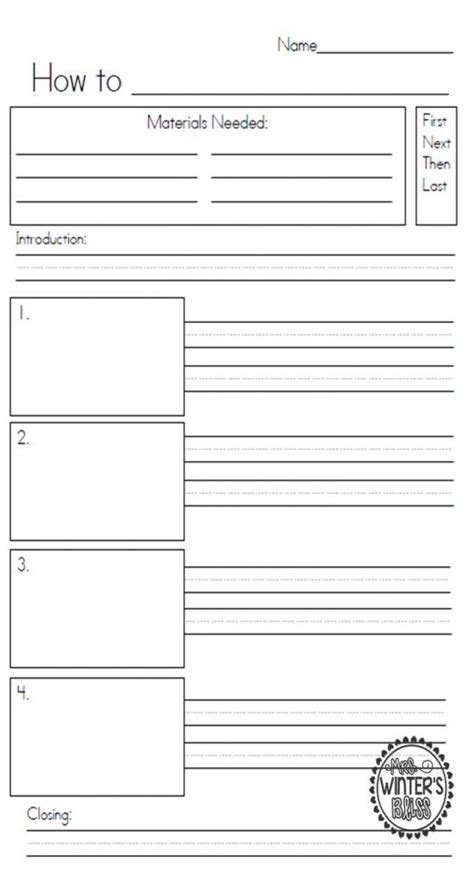 How To Writing Procedural Writing Templates Procedural Writing 1st