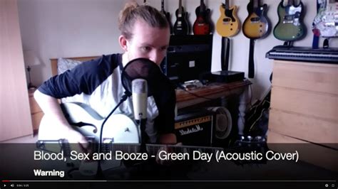 Blood Sex And Booze Green Day Acoustic Cover Youtube