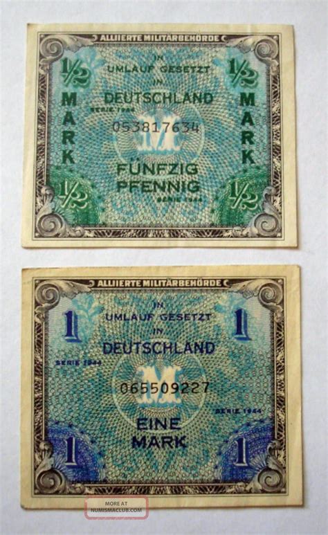 April 24, 2021 at 12:48 p.m. 1944 German Currency Eine Mark And Funfzig Pfennig