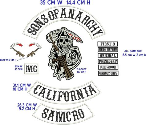 ジャンに Sons Of Anarchy Logo Patch Set Mens Bigの通販 By Buffalo86 S Shop｜ラクマ プロフィー